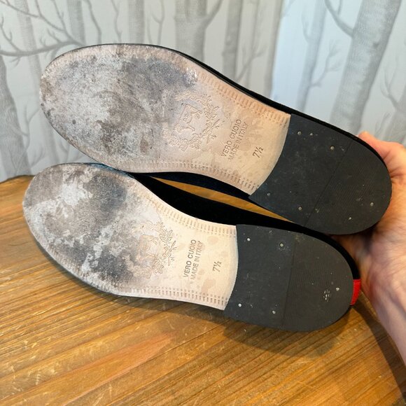 Del Toro Skull Black Velvet Loafers Size 7.5. EUC - Picture 5 of 7
